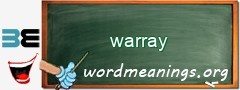 WordMeaning blackboard for warray